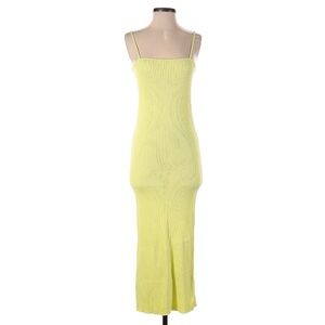 NWT Zara Yellow Ribbed Maxi Dress